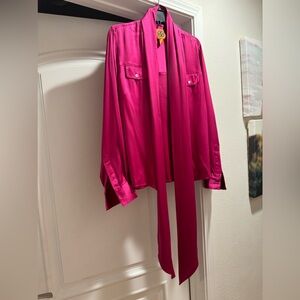 Tory Burch Fuchsia Neck tie Blouse 12